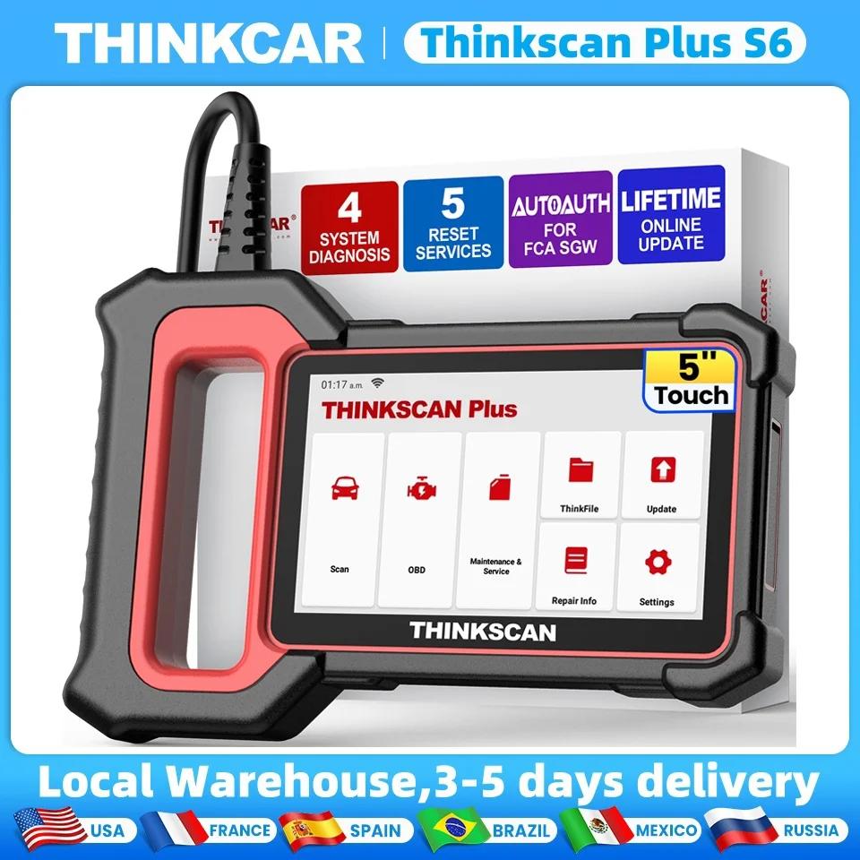 Thinkscan Plus S6 ڵ ĳ ABS SRS ECM TCM ý  ĵ ,  EPB SAS TPMS ETS 5 缳 Thinkcar OBD2 ĳ